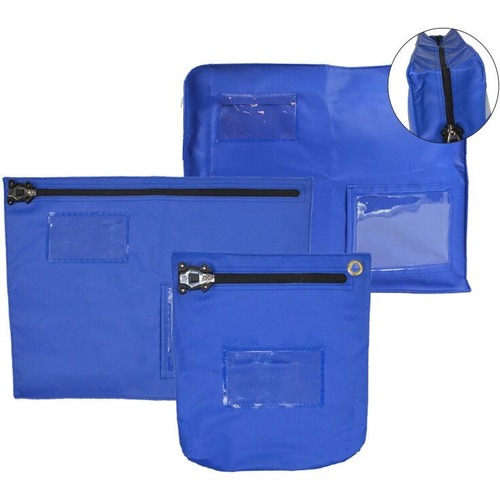 Winnable Cash Bag Zip Close - 10" (254 mm) Width x 10" (254 mm) Length - Zipper Closure - Blue - 1Each = WNN81001