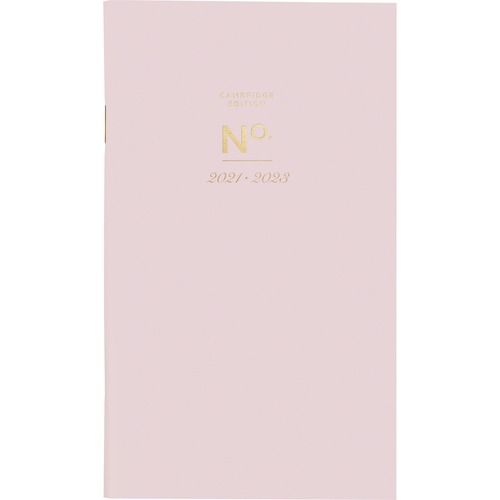 At-A-Glance Academic 2-year Monthly Planner - Pocket - Academic - Monthly - 2 Year - July to June - 1 Month Double Page Layout - Stapled - Pink, Gold Cover - 3.5" Width - Dated Planning Page, Unruled Daily Block, Notes Area, Reference Calendar, Smooth - 1