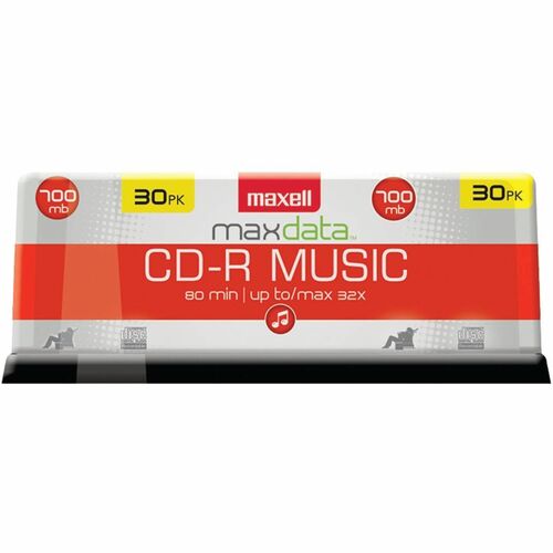 Maxell CD Recordable Media - CD-R - 32x - 700 MB - 30 Pack Spindle - Gold - 120mm - 1.33 Hour Maximum Recording Time