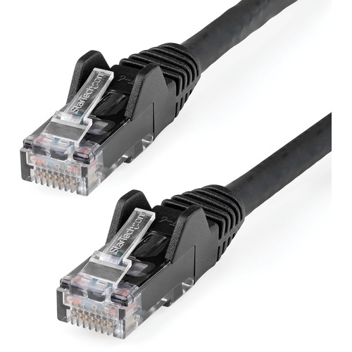 StarTech.com 6in (15cm) CAT6 Ethernet Cable, LSZH (Low Smoke Zero Halogen) 10 GbE Snagless 100W PoE UTP RJ45 Black Network Patch Cord, ETL - 6in/15.2cm Black LSZH CAT6 Ethernet Cable - 10GbE Multi Gigabit 1/2.5/5Gbps/10Gbps to 55m - 100W PoE++ - ANSI/TIA-