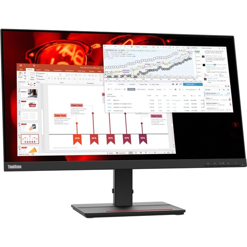 Lenovo ThinkVision S27e-20 27" Class Full HD LCD Monitor - 16:9 - Raven Black - 27" Viewable - In-plane Switching (IPS) Technology - LED Backlight - 1920 x 1080 - 16.7 Million Colors - FreeSync - 250 Nit Typical - 4 ms - Extreme Mode Refresh Rate - HDMI -