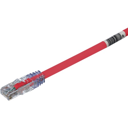 Panduit Pan-Net® Patch Cords - 8 ft Category 6a Network Cable for Network Device - First End: 1 x Modular - Second End: 1 x Modular - 10 Gbit/s - Patch Cable - CM - 24 AWG - Red - 1