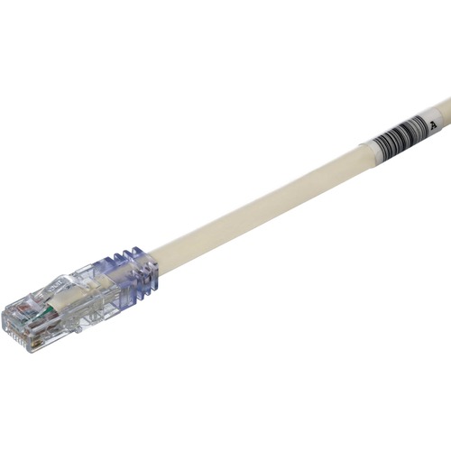 Panduit Cat 6A 24 AWG UTP Copper Patch Cord, 15 ft, White - 15 ft Category 6a Network Cable for Network Device - First End: 1 x Modular - Second End: 1 x Modular - 10 Gbit/s - Patch Cable - CM - 24 AWG - Off White - 1