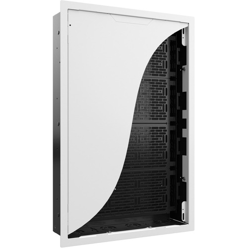 Chief Proximity Extra-Large In-Wall Storage Box with Flange, Cover, and Lever Lock - Black - 40 lb Load Capacity