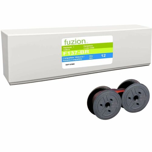 fuzion Ribbon 6N080C-6,KOR6N080C6,R3027,10031-00,6N080C6 - Black, Red - 12 / Box