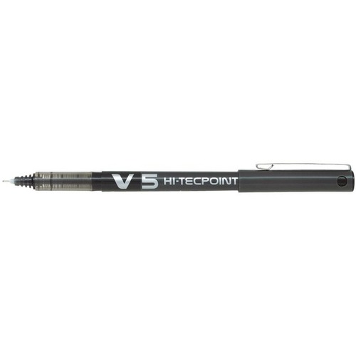 Pilot Hi-Tecpoint Rollerball Pen - 0.5 mm Pen Point Size - Needle Pen Point Style - Refillable - Retractable - Black Liquid Ink - 2 / Pack