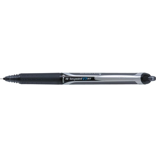 Pilot Hi-Tecpoint V7 RT - Liquid Ink Rollerball pen - Black - Medium Tip - Medium Pen Point - 0.7 mm Pen Point Size - Refillable - Retractable - Black Liquid Ink - Tungsten Carbide Tip - 2 / Pack