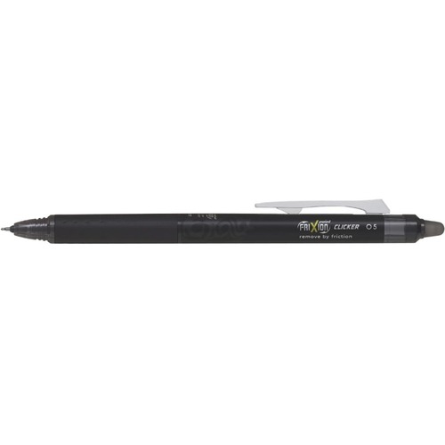 Pilot FriXion Point Clicker - Gel Ink Rollerball pen - Black - Fine Tip - Fine Pen Point - 0.5 mm Pen Point Size - Refillable - Retractable - Black Liquid Gel Ink Ink - 2 / Pack