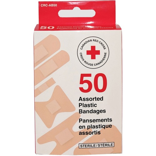 HAWKTREE Adhesive Bandage - Assorted Sizes - 50/Box - Assorted