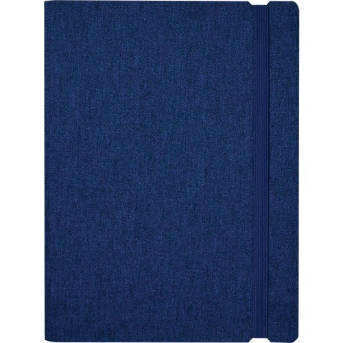 Winnable Wirebound Notebooks 7-3/4" x 5-3/8" Blue - 192 Pages - Wire Bound - Ruled - Fabric Cover - Soft Cover, Elastic Band Closure