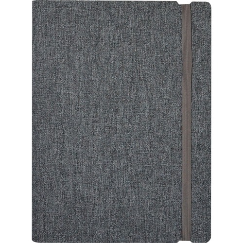 Winnable Wirebound Notebooks 7-3/4" x 5-3/8" Grey - 192 Pages - Wire Bound - Ruled - Fabric Cover - Soft Cover, Elastic Band Closure