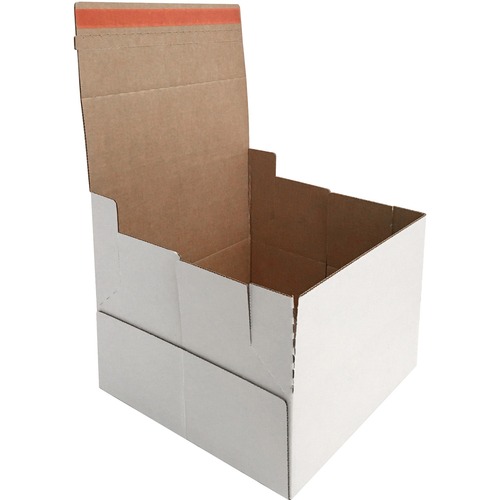 Spicers Self Sealing Ecommerce Minute Box 13-3/4"W x 12"D x 5"H 12/pkg - External Dimensions: 13.8" Width x 12" Depth x 5" Height - White - 12