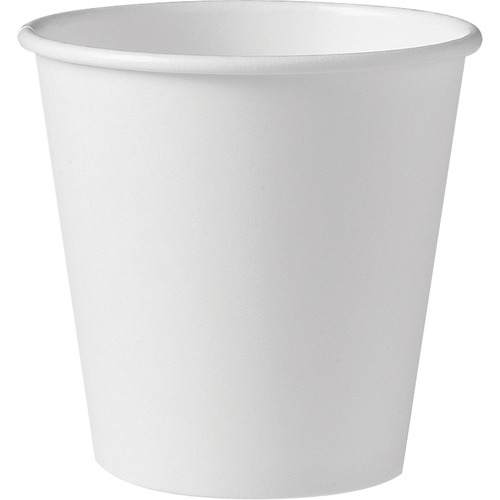 Solo Poly Paper Cups 10 oz Squat White 50/pkg - 50 / Pack - 10 fl oz - 50 / Pack - White - Poly Paper, Polyurethane - Hot Drink, Beverage