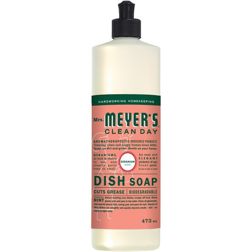 Mrs. Meyer's Clean Day Dish Soap - Geranium Scent , 16 fl oz - Dishwashing Detergents & Liquids - SJN00157