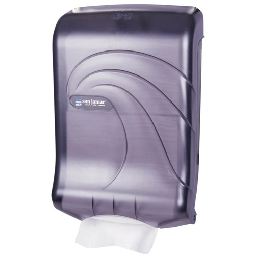 San Jamar Hand Towel Dispenser - Multifold Dispenser - 750 x Multifold, 450 x C Fold - 18" (457.20 mm) Height x 11.75" (298.45 mm) Width x 6.25" (158.75 mm) Depth - Black