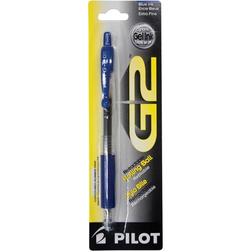 Pilot G-2 Retractable Gel Pens 0.5 mm Blue - Refillable - Retractable - Blue Gel-based Ink