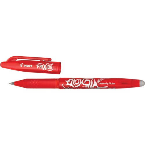 Pilot FriXion Ball Erasable Gel Pen 0.7mm Red 12/box - Refillable - Red Gel-based Ink - 12 / Box