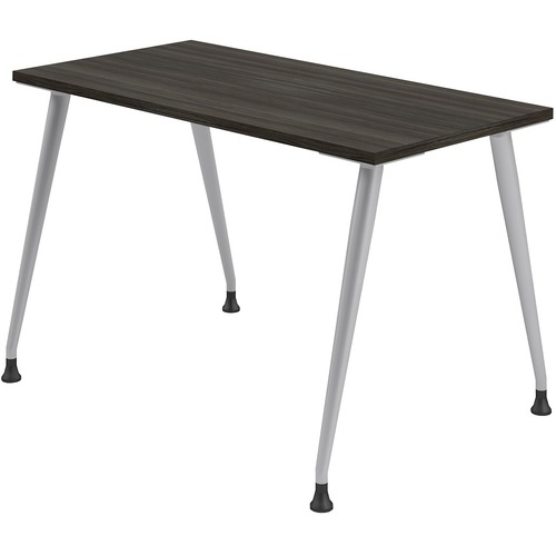 HDL Innovations Table Desk - 48" x 24" x 29" , 1" Top - Material: Laminate Top, Metal Leg - Finish: Gray Dusk, Silver Base