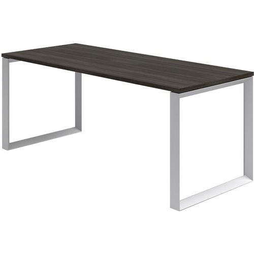HDL 72" Table with Loop Legs - 72" x 30" x 29" , 1" Top - Material: Laminate Top, Metal Base - Finish: Gray Dusk, Silver Base