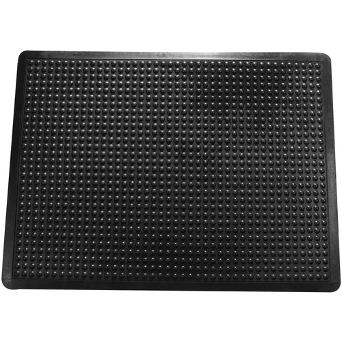 Floortex Bubble Anti-Fatigue Mat 24" x 36" Black - Commercial, Industry, Mailroom, Warehouse, Indoor, Packaging Station, Bar, Food Service - 36" (914.40 mm) Length x 24" (609.60 mm) Width x 0.50" (12.70 mm) Thickness - Rubber - Black