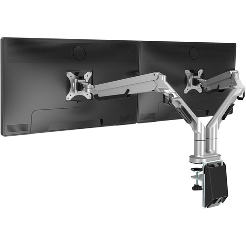 HDL Desk Mount for Monitor - Silver - Adjustable Height - 2 Display(s) Supported - 32" Screen Support - 17.96 kg Load Capacity
