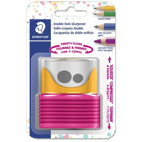 Staedtler Squeeze Sharpeners Double-Hole Assorted Colours - 2 Hole(s) - Assorted