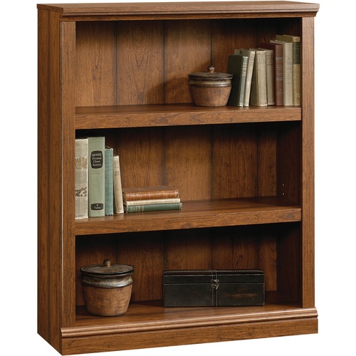 Sauder 3-Shelf Bookcase - 35.3" x 13.2" x 43.8" - 3 Shelve(s) - Finish: Washington Cherry