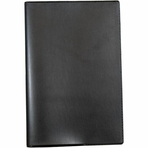 Quo Vadis Prénote Freeport Weekly Diary 11-3/4" x 8-1/4" French Black - Weekly - 8:00 AM to 9:00 PM - Half-hourly - 1 Week Double Page Layout - Sewn - Black - Flexible Cover, Detachable Address Book