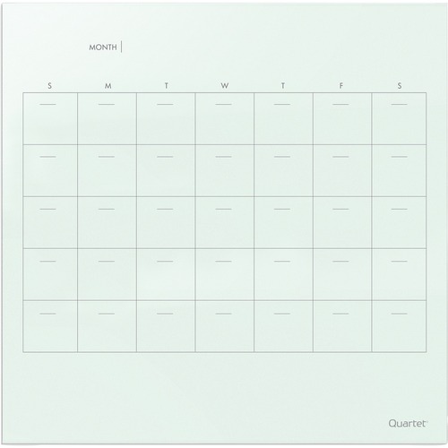 Quartet Dry Erase Board - 17" (1.4 ft) Width x 17" (1.4 ft) Height - White Glass Surface - Square