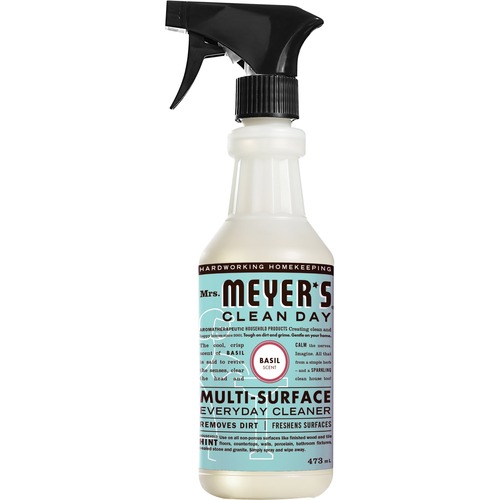 Mrs. Meyer's Basil Multi-Surface Everyday Cleaner - Ready-To-Use Spray - 16 fl oz (0.5 quart) - Basil Scent - 1 Each - Multipurpose Cleaners - SJN70858
