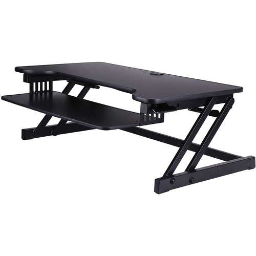 Rocelco DADR-2 Adjustable Desk Riser with EVR - 22.68 kg Load Capacity - Desktop - Black - Desktop Risers - RCLDADRB