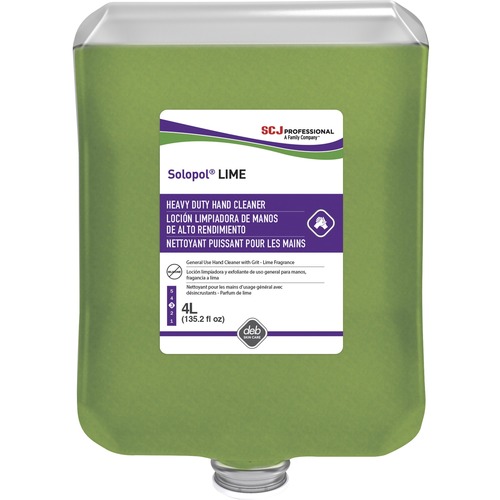 SC Johnson Dispenser Refill Hand Soap Cartridge - Lime ScentFor - 1.1 gal (4 L) - Soil Remover, Dirt Remover, Grime Remover, Oil Remover, Grease Remover - Industrial - Moisturizing - Green - Heavy Duty, Fast Acting, Non-abrasive, Solvent-free, Biodegradab
