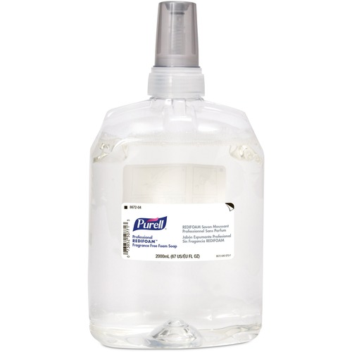 PURELL® CXR Refill Fragrance Free Foam Soap - 67.6 fl oz (2 L) - Bacteria Remover - Hand - Antibacterial - Non-clog, Preservative-free, Paraben-free, Fragrance-free, Dye-free, Phthalate-free - 1 Each