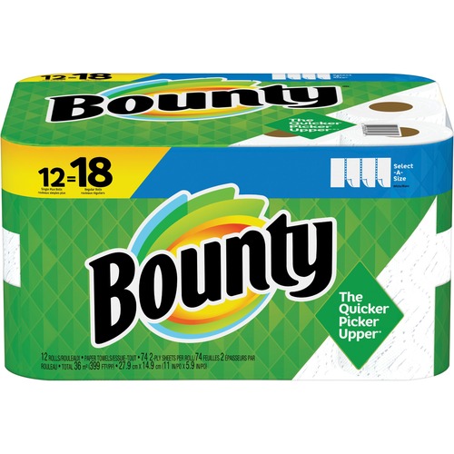 Bounty Select-A-Size Paper Towels - Towel - 11" Width x 5.90" Length - 12 / Carton - White