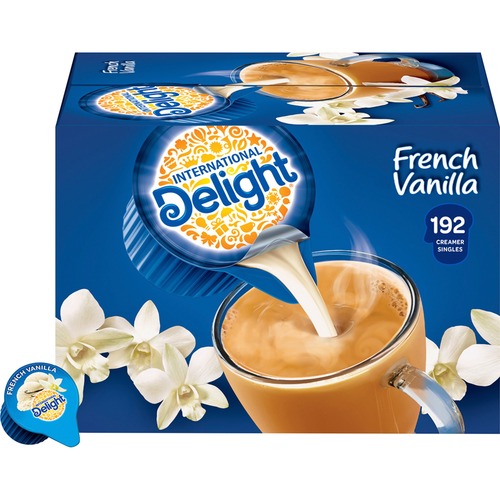International Delight French Vanilla Liquid Creamer Singles - French Vanilla Flavor - 0.50 fl oz (15 mL) - 192/Carton