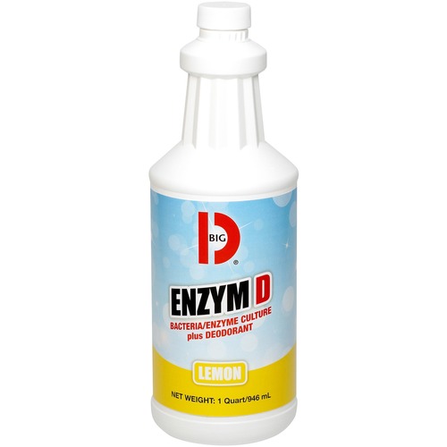 Big D Enzym D Bacteria/Enzyme Culture Deodorant - Liquid - 32 fl oz (1 quart) - Citrus Scent - 1 Each - White