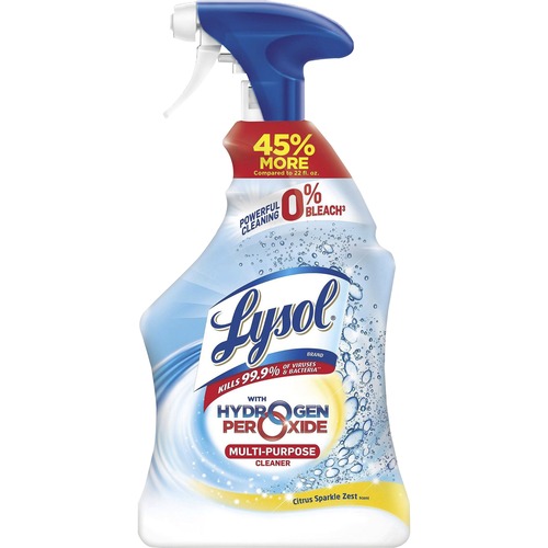 Lysol Hydrogen Peroxide Cleaner - 32 fl oz (1 quart) - Citrus ScentSpray Bottle - 1 Each - Residue-free, Long Lasting, Easy to Use, Bleach-free, Disinfectant