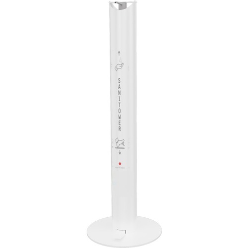 MITYBILT SaniTower Sanitizing Gel Dispenser Stand - 26" (660.40 mm) Height - Powder Coated - White