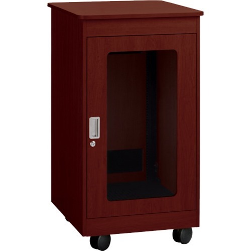Chief 12U, 28" Deep Mahogany F1 Series Rack - 12U Rack Height26" Rack Depth - Floor Standing Enclosed Cabinet - Mahogany - Steel - 300 lb Maximum Weight Capacity - TAA Compliant