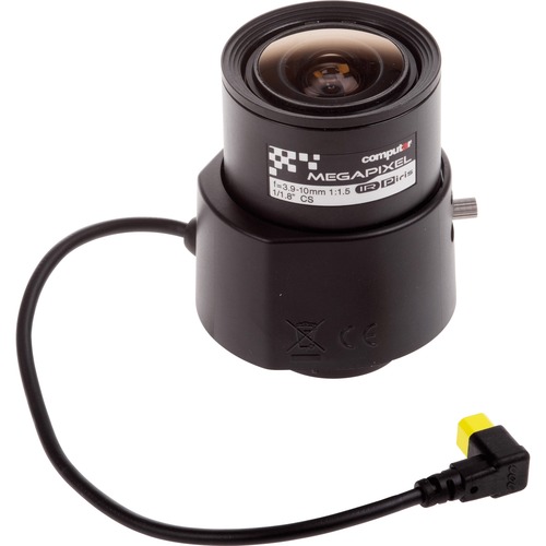 AXIS - 3.90 mm to 10 mm - f/1.5 - Varifocal Lens for CS Mount - Designed for Surveillance Camera - 2.6x Optical Zoom - 2.9" Length - 2.7" Diameter
