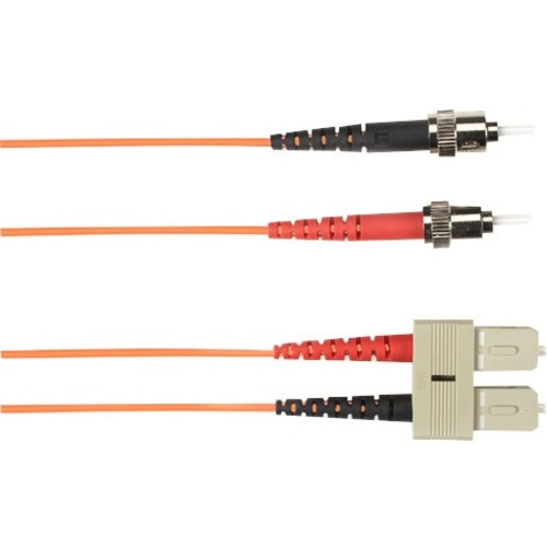 Black Box OM2 50/125 Multimode Fiber Optic Patch Cable OFNR PVC STSC OR 10M