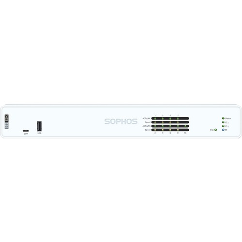Sophos XGS 116 Network Security/Firewall Appliance - 8 Port - 10/100/1000Base-T, 1000Base-X - Gigabit Ethernet - 7 x RJ-45 - 1 Total Expansion Slots - 1 Year Xstream Protection - Desktop, Rack-mountable