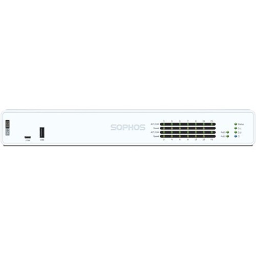 Sophos XGS 126 Network Security/Firewall Appliance - 12 Port - 10/100/1000Base-T - Gigabit Ethernet - 10 x RJ-45 - 3 Total Expansion Slots - 5 Year Xstream Protection - Desktop, Rack-mountable