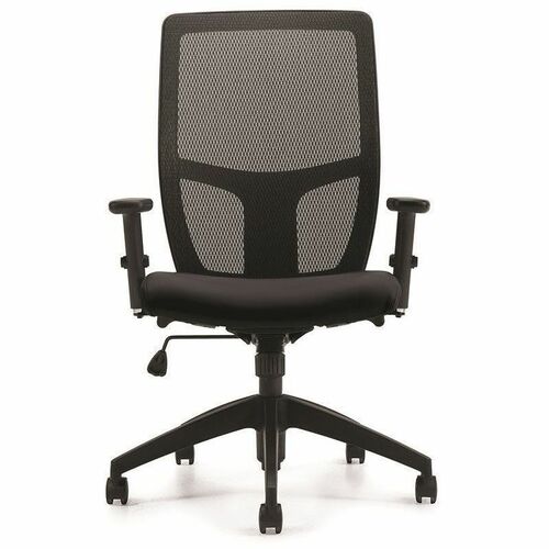 Fauteuil à basculement synchronis&eacute; et à dossier haut en tissu maill&eacute; - Offices To Go