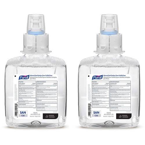 PURELL® Hand Sanitizer Foam Refill - Fragrance-free Scent - 40.6 fl oz (1200 mL) - Pump Bottle Dispenser - Kill Germs - Hand, Healthcare - Moisturizing - Hygienic, Bio-based, Dye-free - 2 / Carton