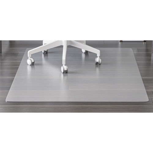 Deflecto EconoMat PLUS Antimicrobial Hard Floor Chair Mat - Hard Floor, Hardwood Floor, Tile Floor, Laminate Floor, Linoleum Floor, Concrete - 53" Length x 45" Width - Rectangular - Vinyl - Clear - 1 / Carton