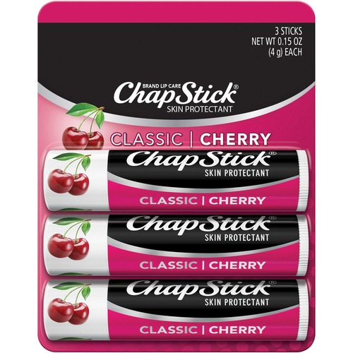 ChapStick Classic Cherry Lip Balm - 0.15 oz (4.3 g) - Cherry - Applicable on Lip - Skin - Portable - 1 Each
