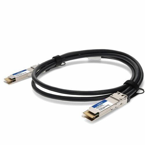 AddOn QSFP-DD Network Cable - 3.3 ft QSFP-DD Network Cable for Network Device, Transceiver, Server, Storage Device, Switch, Router - First End: 1 x QSFP-DD Network - Male - Second End: 1 x QSFP-DD Network - Male - 400 Gbit/s - Shielding - VW-1 - 30 AWG - 
