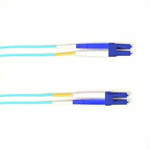 Black Box Colored Fiber OS2 9/125 Singlemode Fiber Optic Patch Cable - OFNR PVC - 16.40 ft Fiber Optic Network Cable for Network Device - First End: 2 x LC Network - Male - Second End: 2 x LC Network - Male - 10 Gbit/s - Patch Cable - OFNR, Riser, CMR - 9