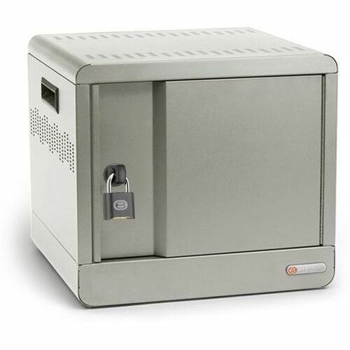 Bretford CUBE Micro Station - Pre-Wired TVS10USBC - Up to 14" Screen Support - 10 Devices Supported - Countertop, Wall Mountable - Steel - Concrete